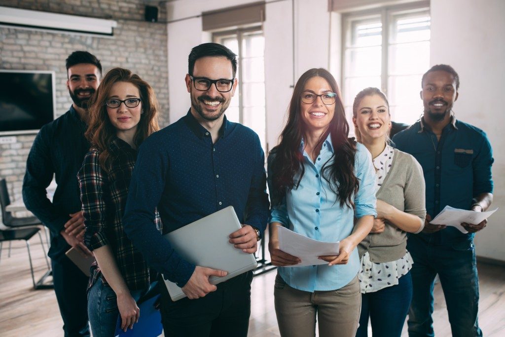 employees at the office