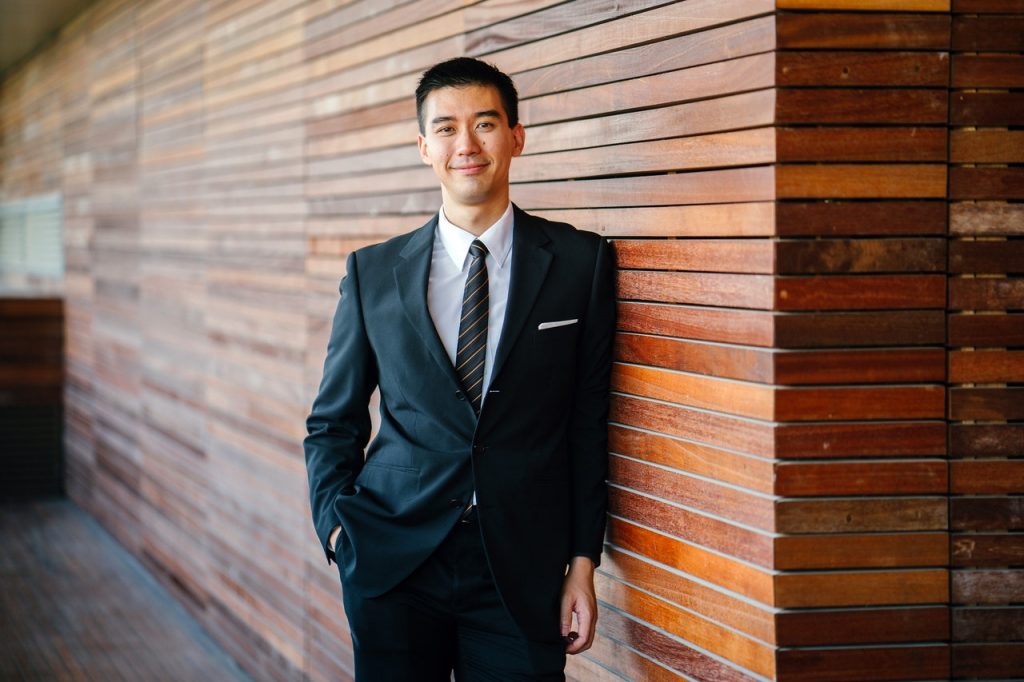 an attractive man in a suit