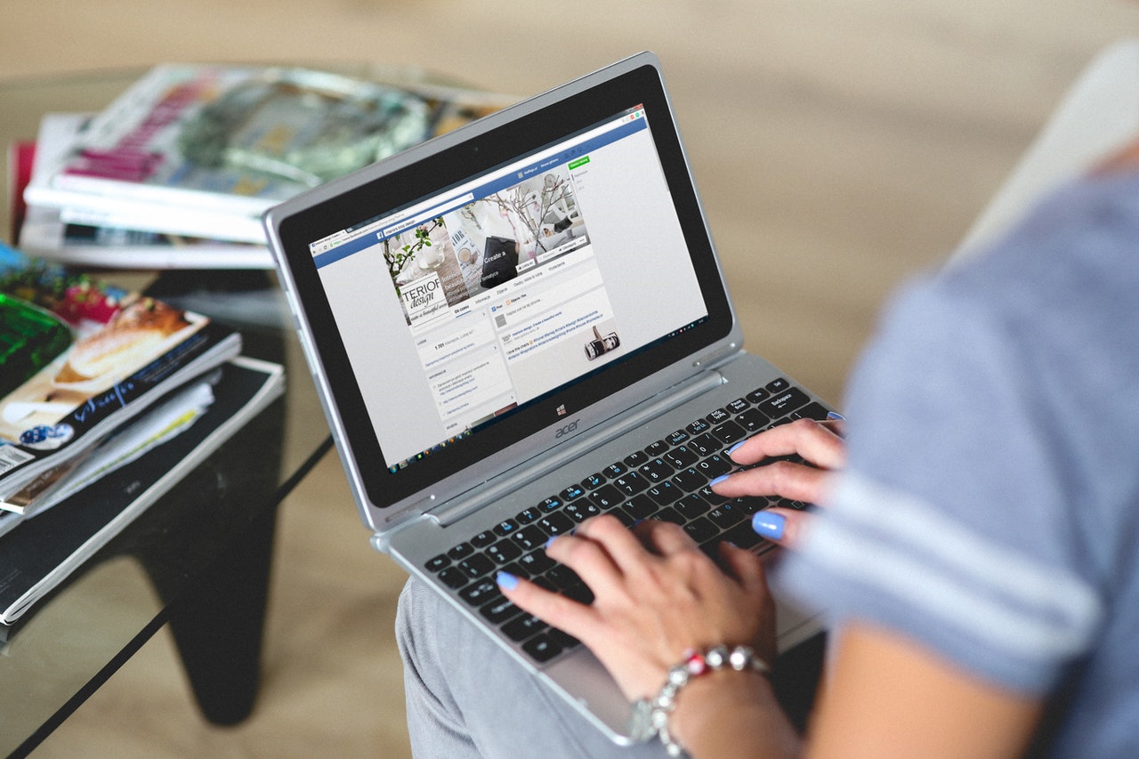 woman browsing social media